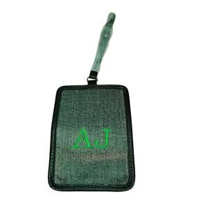 Thirty-One Luggage Tag Carry Me Away Initials A J Green New In Bag
